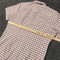 Mizzen Main Leeward Collection Stretch Check Button Shirt Mens Large Trim Fit
