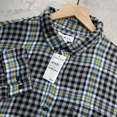 The Rail Shirt Men’s L Plaid Flannel Long Sleeve Button Down