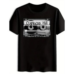 Black Cypress Hill Vintage Rock Band Graphic T-Shirt | Men’s Casual Summer Top