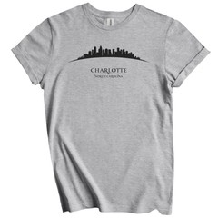 Charlotte North Carolina Cityscape Downtown Skyline T-Shirt