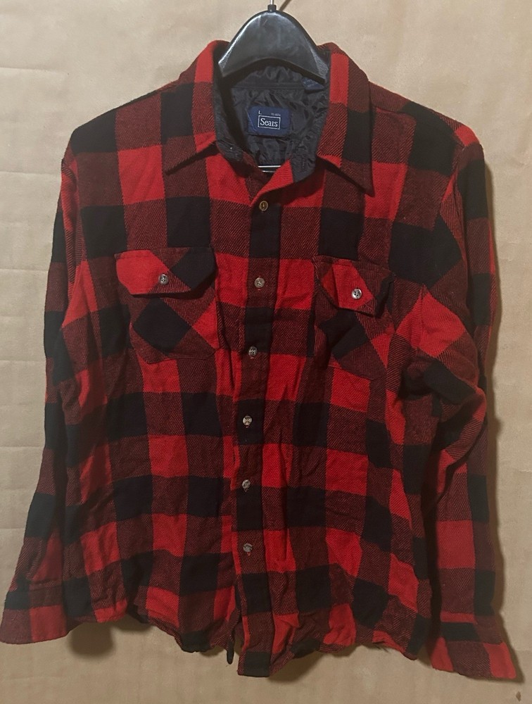 Red Black Check Men’s Shirt Sears