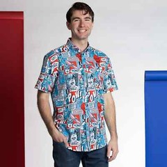 RSVLTS Marvel Captain America The First Avenger Printed Button Down Shirt NEW