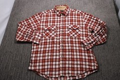 High Sierra Men Vintage 90s Plaid Flannel Button-Down Shirt Large 100% Acrylic