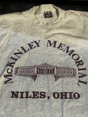 Vintage McKinley Memorial T-Shirt Single Stitched Made In USA Large