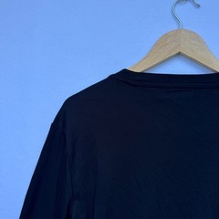 Alfani Alfatech Mens Long Sleeve Crewneck T-Shirt Deep Black Stretch Medium NEW