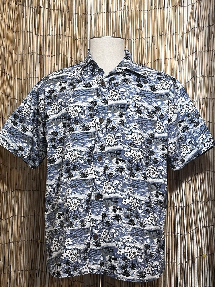 Steady Mens SS Button Up Hawaiian Shirt-Size XL-100% Polyester-Made in USA