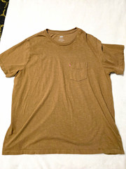 Levi’s Men’s Brown Pocket Logo Crew Neck Cotton Jersey T-Shirt XL Regular Fit