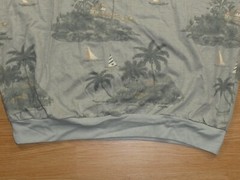VINTAGE NWT SUN CASUALS TIKI HAWAIIAN GRAY GOLF POLO SHIRT SIZE XL
