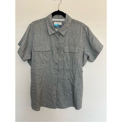Magellan Outdoors Men’s Grey Short-Sleeve Button-Up Shirt Aransas Pass Size 1X