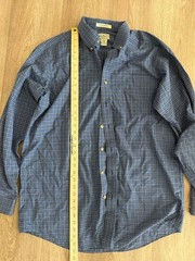 Men’s Large Tall LL bean Button Down Shirt Blue Cotton
