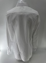 Omega Italy Dress Shirt 16-16.5 34/35 White Poly Slim Fit Long Sleeves YGI Y5-44