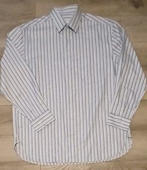 Armani Collezioni Luxury Shirt 41 – 16 – R – Made in Italy Stripe Dress Shirt