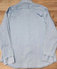 NWD Under 510 Shirt Mens XL Stretch Denim Button Down Shirt Light Blue Western