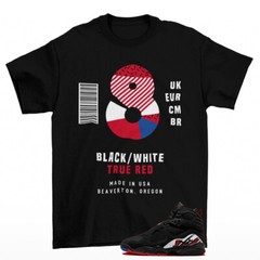 Sneaker Box Label Playoffs Shirt to Match Jordan 8 Retro Playoffs 305381-062