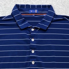 Stitch Polo Shirt Mens 2XL XXL Blue Golf Performance Stretch Lightweight Outdoor