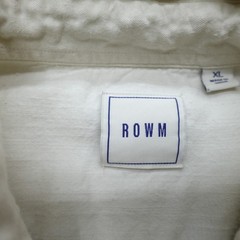 ROWM Pearl Snap Shirt Men’s Size XL Ivory Western Cowboy Embroidered