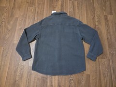 NWT American Eagle Men’s Textured Solid Flannel Shirt in Steel Blue Medium
