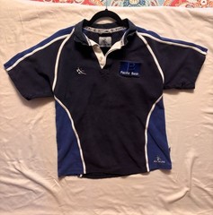 Kukri Men’s Rugby Jersey Polo Shirt, Blue Pacific Basin Size L