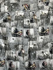 Summa Outdoor Hunting Shirt Men’s L Pheasant Bird Dog Button Up Cotton Camo