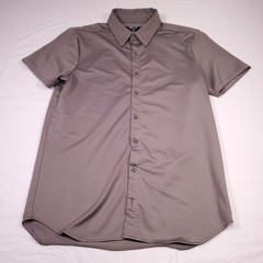 Bylt Executive Fit Mens Shirt M Gray SS Performance Office Athleisure