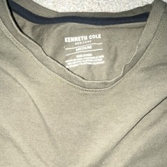 Kenneth Cole New York Green Solid Crew Neck Short Sleeve Jersey T-Shirt, M