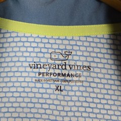 VINEYARD VINES Size XL Mens 1/4 Zip Performance Pullover Microfleece Backed Blue