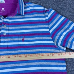 Johnnie-O Hangin Out Mens Large Polo Shirt Blue Purple Striped