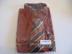 Fortino Landi Dress Shirt Tie Handkerchief – 17-17 1/2 — 36-37 – XL Long New