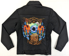 Mastodon Crack the Skye Jean Jacket Men XS KAUN Tag Heavy Metal Band Denim