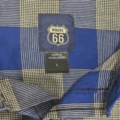 Route 66 Men’s Blue/Gray Plaid Short Sleeve Button-Up Shirt L Pockets 0128