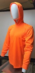 Hoodie Orange High Visibility Shirt / Air Cooling Flow w/ UV Protection