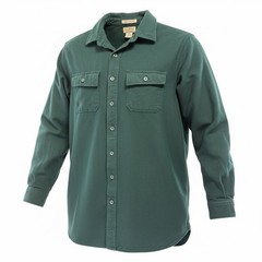 LL Bean Mens XL Tall Hunter Green Chamois Cloth Flannel Shirt (L34)