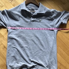 Izod Lacoste Men’s Gray Solid Cotton Knit Polo Spread Collar Embroidered Logo 7