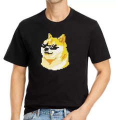 8 Bit by Mostly Heard Rarely Seen Dogecoin L5925 Mens Graphic Tee Size S