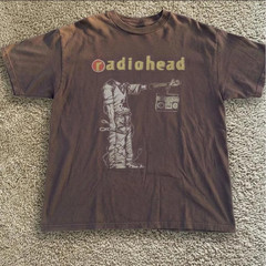 Radiohead 90s Rare Design Albums The Computer Dark Chocolate T shirt
