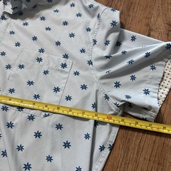 Mizzen+Main Leeward XL Classic Blue Geometric Performance Short Sleeve Shirt