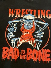 Vintage 90s RARE Tri-Sate Wrestling “Bad to the Bone” Single Stitch TShirt Sz L