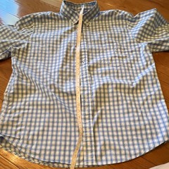Chaps Men’s XL Regular Blue/White Plaid Cotton Woven BD LS Button-Up Shirt