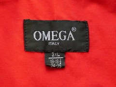 Omega Italy Dress Shirt 3XL Red Button Up Points Long Sleeve Pocket EUC