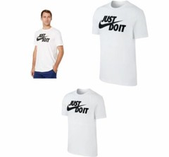 New Nike Men’s “Just Do It” Logo Tee Size S White M0930