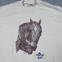 Vintage Single Stitch Horse T Shirt Mens L Kentucky Babes Equestrian