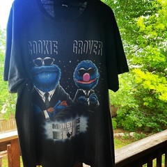 Vintage Monsters In Blue Cookie Monster And Grover XL 24x30in
