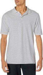 Hanes Mens Polo FreshIQ X-Temp Short Sleeve X-Temp Wicking Light Steel Small