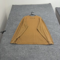 Carhartt Long Sleeve T Shirt Mens XL Brown Cotton Blend Graphic Workwear Casual