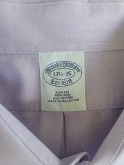 Brooks Brothers Men’s 17.5×35 Lavender Cufflink Dress Shirt Non-Iron 100% Cotton