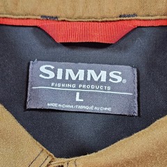 Simms Fishing Products Mens Large Brown Western Yoke Button Up Shirt Outdoor