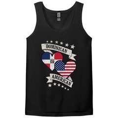 Dominican American Heart Flags Dominican Republic America Tank Top