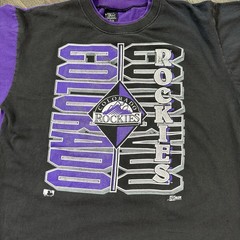 Vintage 1993 Colorado Rockies T-Shirt XL MLB Salem Sportswear Color block