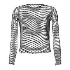 Mens Sexy Mesh See Through Fishnet T-Shirt Long Sleeve Muscle Undershirt Tops