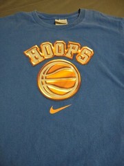 Vintage Nike Mens Orange Logo Silver Tag T Shirt Hoops Basketball Sz M 90’s Y2K